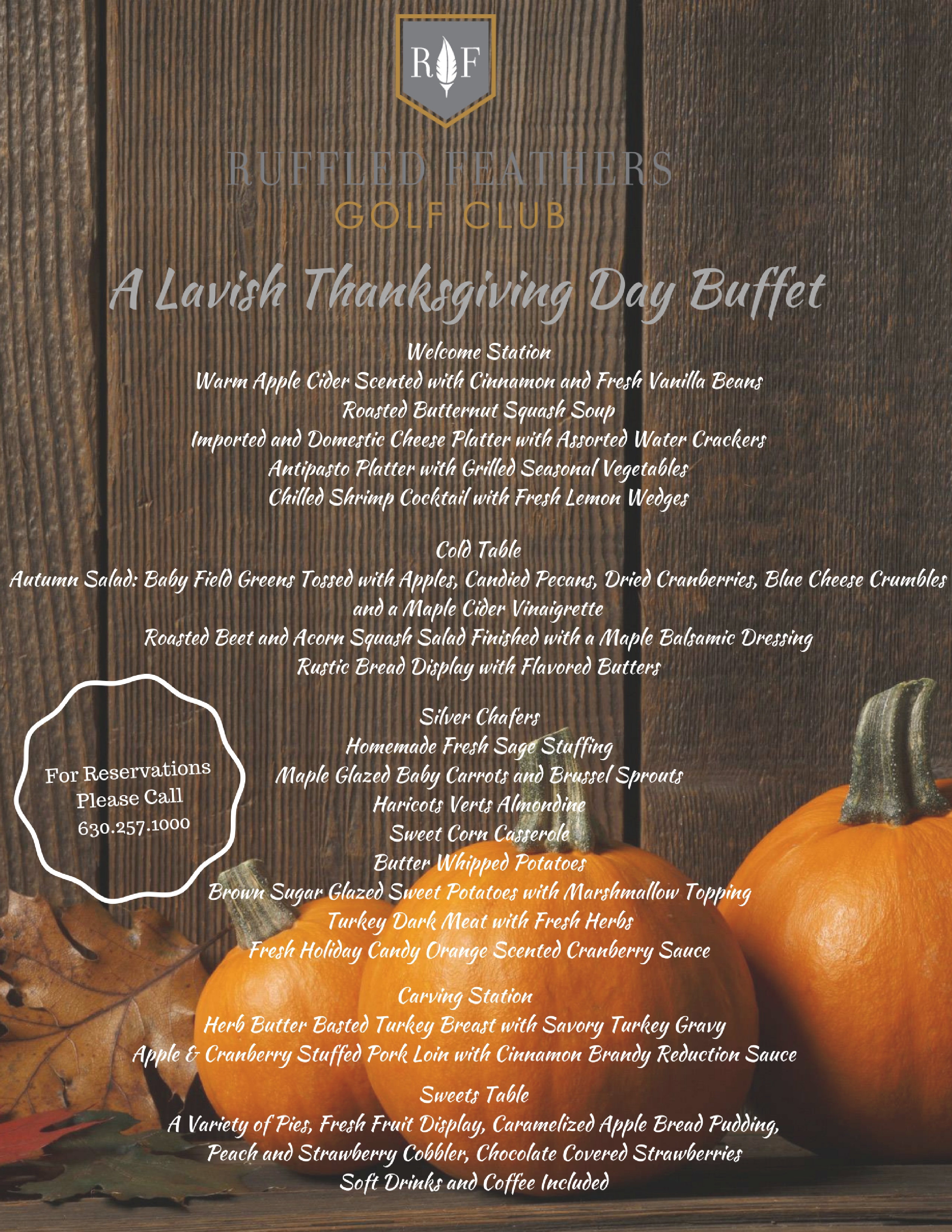 Thanksgiving day buffet flyer