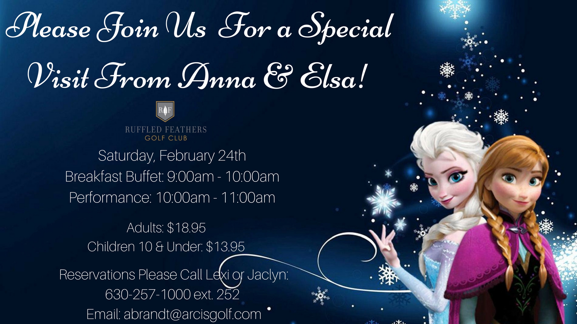 Frozen event flyer