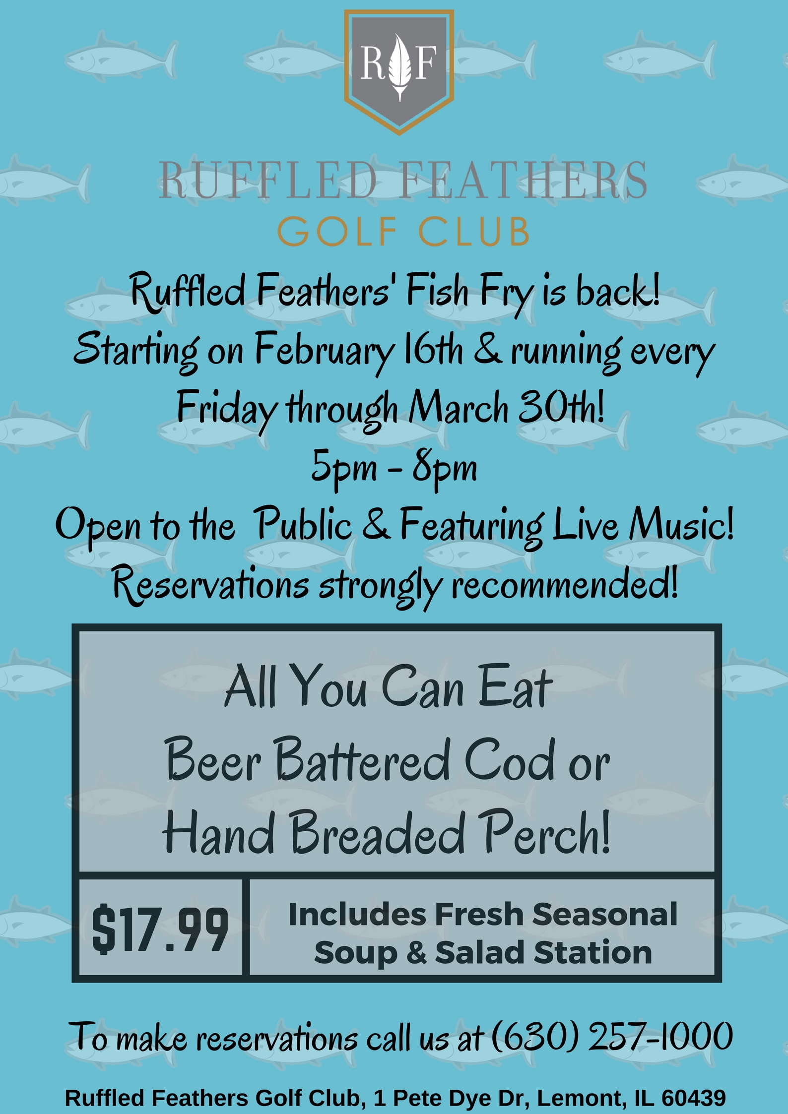 fish fry ruffled feathers golf club 2018 02 16