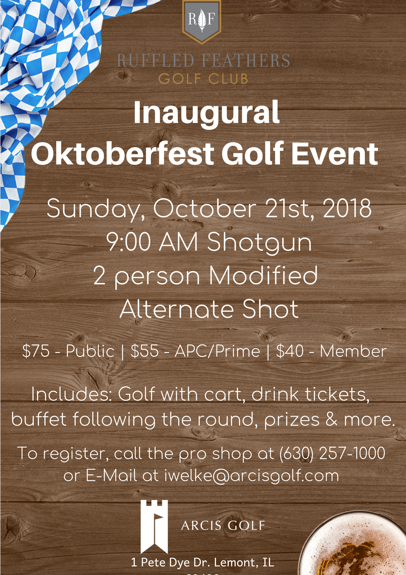 2018 oktoberfest golf event flyer