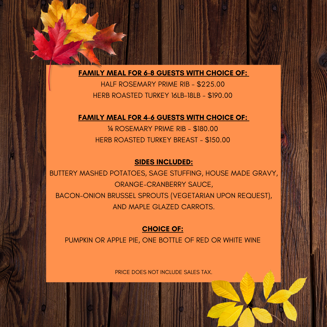 Thanksgiving Dinner To-Go | Ruffled Feathers Golf Club | 2020-11-20