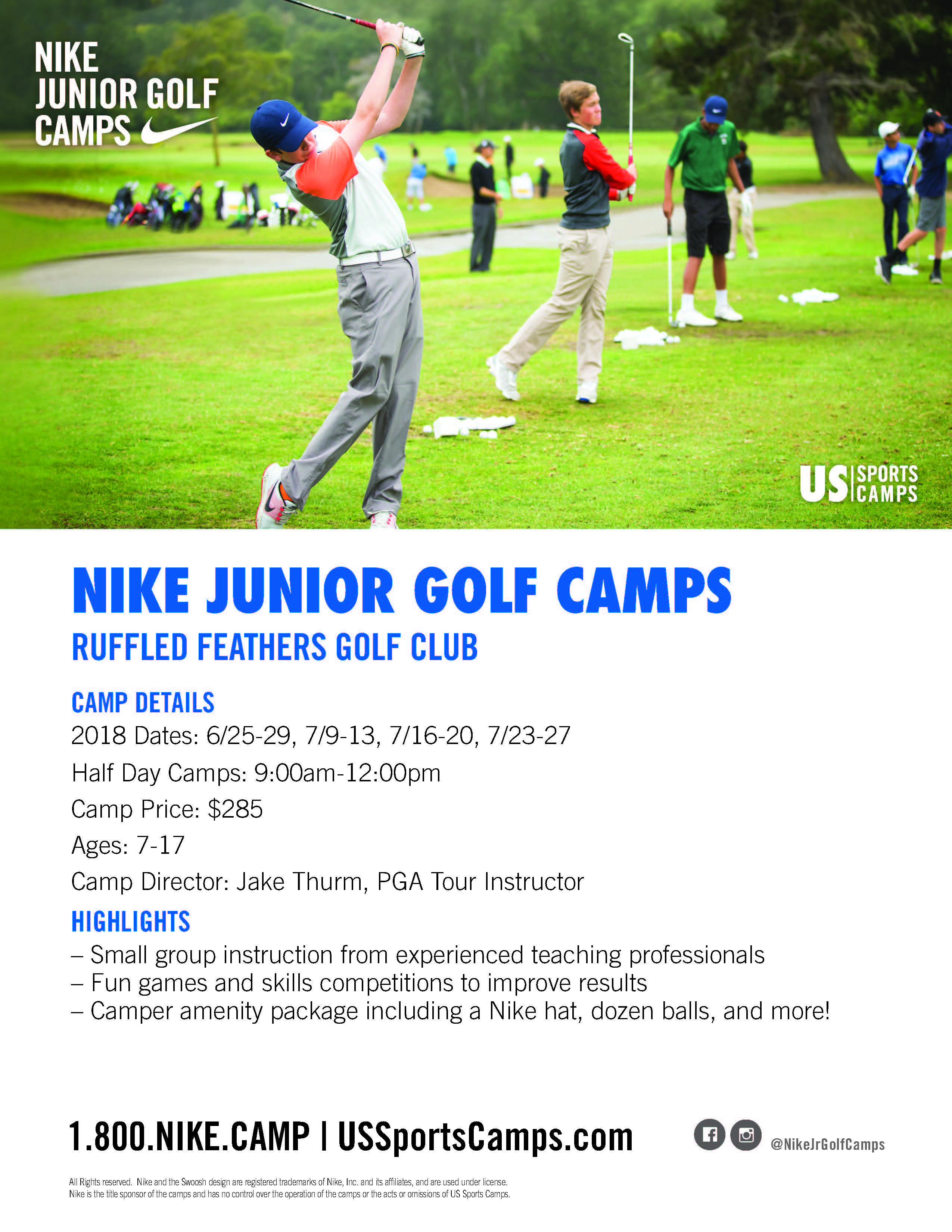 Overeenkomstig met Voortdurende radioactiviteit Nike Junior Golf Camp | Ruffled Feathers Golf Club | 2018-06-25