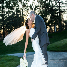 Bride and Groom kissing